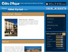 Tablet Screenshot of hotel-kyriad-menton.cote.azur.fr