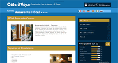 Desktop Screenshot of hotel-amarante-cannes.cote.azur.fr