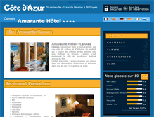 Tablet Screenshot of hotel-amarante-cannes.cote.azur.fr