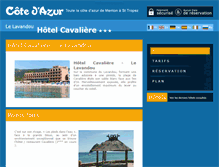 Tablet Screenshot of hotel-cavaliere-lavandou.cote.azur.fr