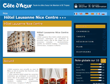 Tablet Screenshot of hotel-lausanne-nice.cote.azur.fr