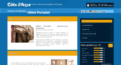 Desktop Screenshot of hotel-portalet-hyeres.cote.azur.fr