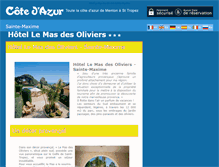 Tablet Screenshot of hotel-mas-oliviers-sainte-maxime.cote.azur.fr