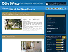 Tablet Screenshot of hotel-au-bien-etre-villecroze.cote.azur.fr
